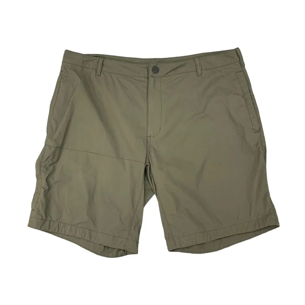 The North Face Shorts Mens 38 Avocado Green Stretch Nyon Active Outdoor Hiking